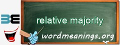 WordMeaning blackboard for relative majority